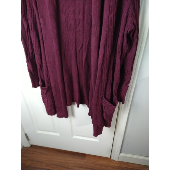 St Johns Bay Woman PXXL Purple Marble Cardigan Tunic Duster Cable Knit Casual - Picture 8 of 9